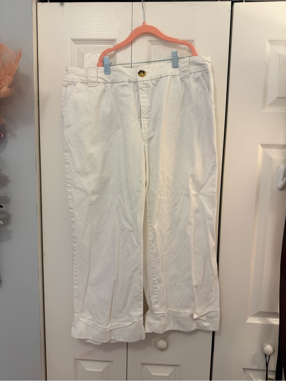 Versona White Wide-Leg Cropped Jeans
